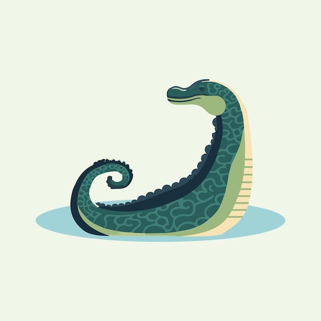 Vetor monstro do lago ness nessie