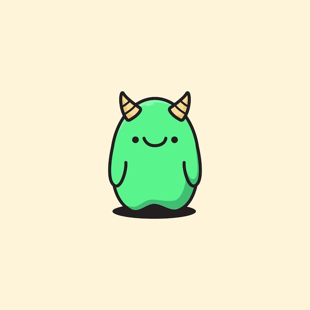 monstro verde kawaii fofo alienígena