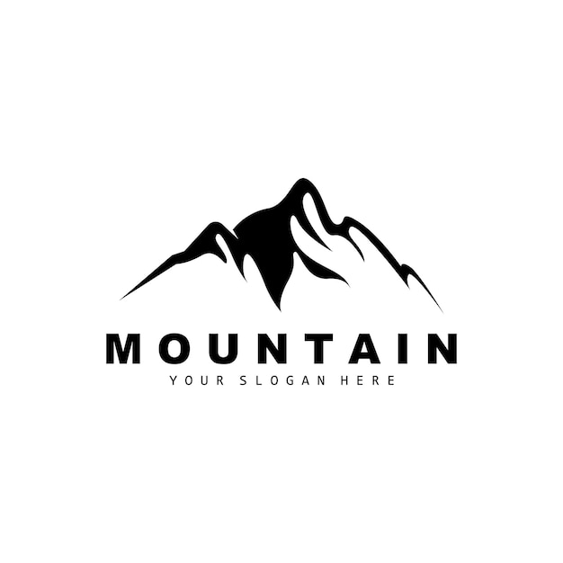 Montanha Logo Design Vector Lugar Para Amantes Da Natureza Alpinista