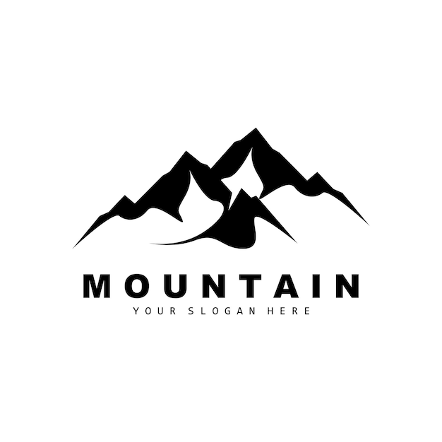 Montanha logo design vector lugar para amantes da natureza alpinista