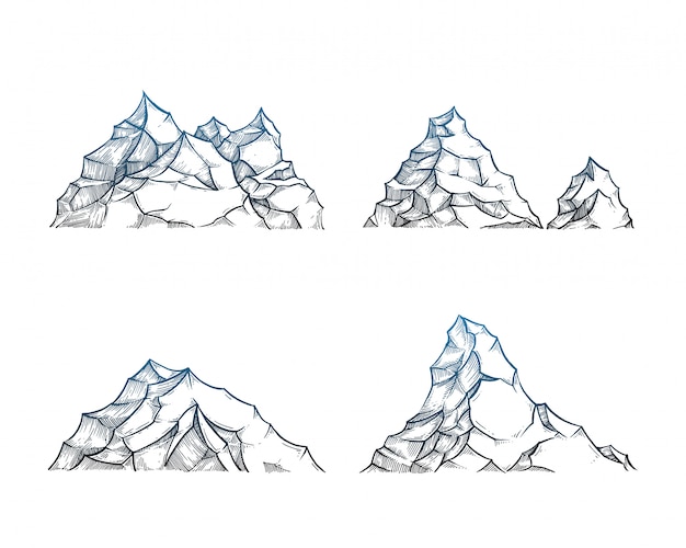 Montanhas definidas em branco