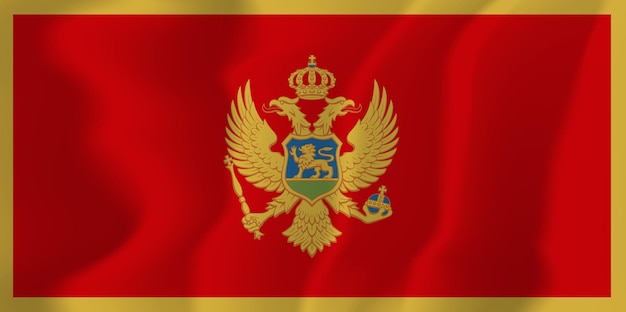Montenegro acenou bandeira ilustração vetorial de fundo