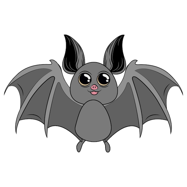 Vetor morcego bonito com olho bonito