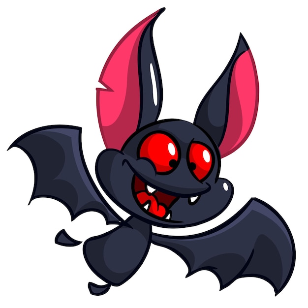 Vetor morcego de desenho animado vetor de halloween ícone de morcego bonito elemento de halloween