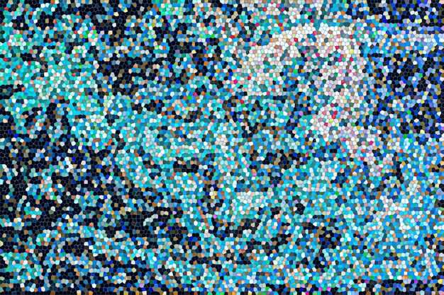 Mosaico brilhante da nebulosa futurista das cores brilhantes no fundo escuro. Textura cósmica brilhante