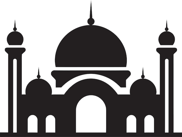 Mosque marvel iconic logo vector ethereal echo mosque icon emblem (emblema do ícone da mesquita)