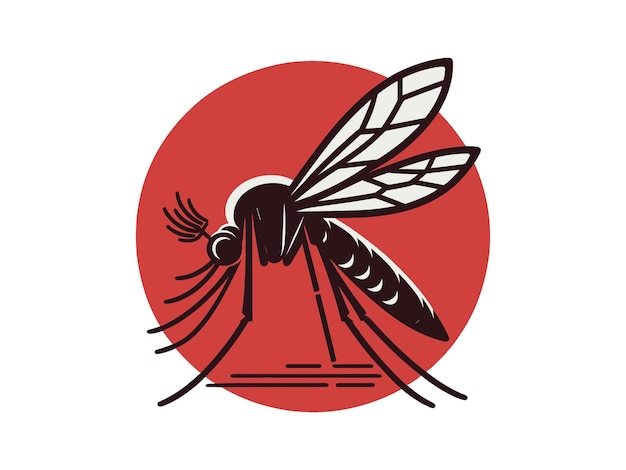 Mosquito ilustração vetorial do logotipo isolada em branco