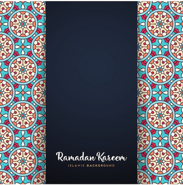 Motivo de mandala de ramadan kareem