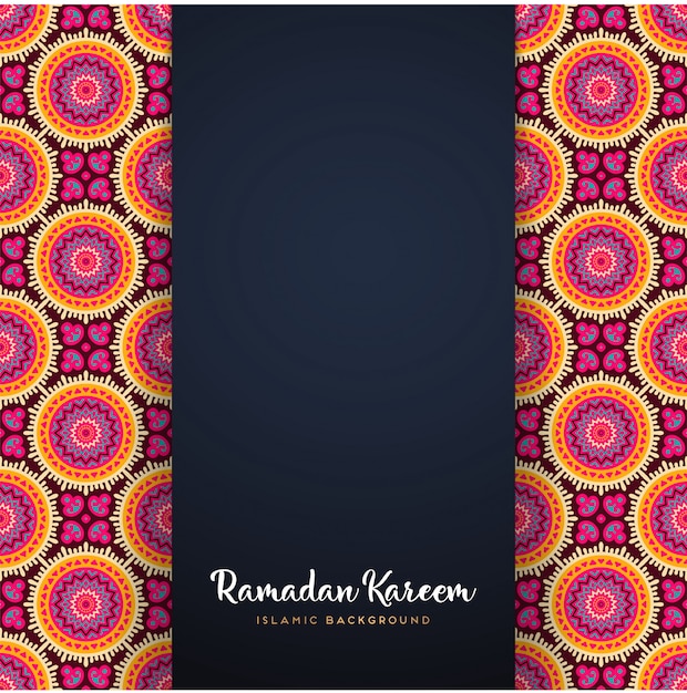 Motivo de mandala de ramadan kareem