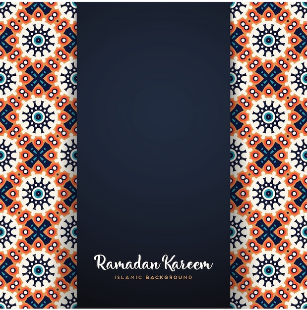 Motivo de mandala de ramadan kareem