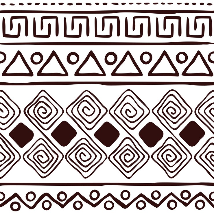 Motivos africanos de origem étnica sem costura padrão