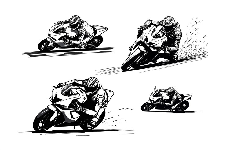 Vetor moto gp images vetor ilustração da silhueta do motociclista