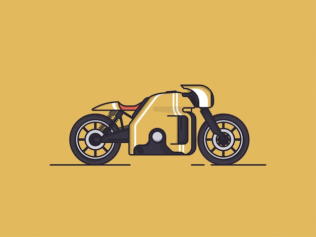 Motocicleta em amarelo