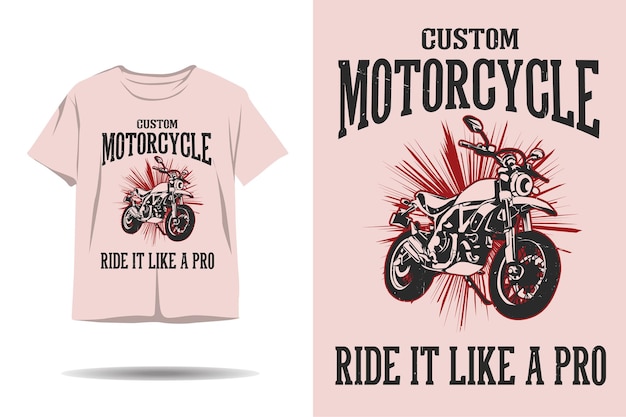 Motocicleta personalizada com design de camiseta profissional