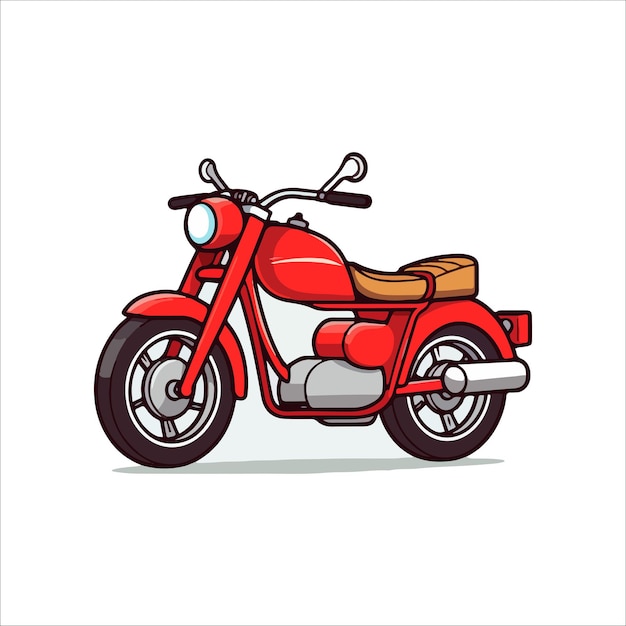 Motocicleta De Desenho Animado Bonito Clássico, Vista Lateral, Isolado.  Royalty Free SVG, Cliparts, Vetores, e Ilustrações Stock. Image 151340652