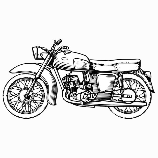 ilustração colorida de clipart de desenho de motocicleta 6458309 Vetor no  Vecteezy