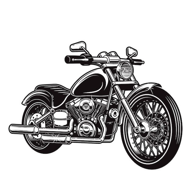 Motocicleta De Desenho Animado Bonito Clássico, Vista Lateral, Isolado.  Royalty Free SVG, Cliparts, Vetores, e Ilustrações Stock. Image 151340652