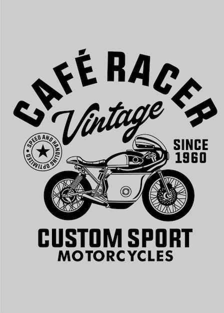 Vetor motocicletas cafe racer