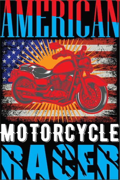 Vetor motociclista americano