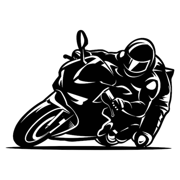 corrida de moto preto e branco 14563946 Vetor no Vecteezy