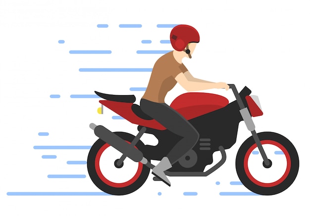 Vetores de Personagem De Desenho Animado Design Ilustração Motoqueiro  Pilotando Uma Moto Na Garagem e mais imagens de Adulto - iStock