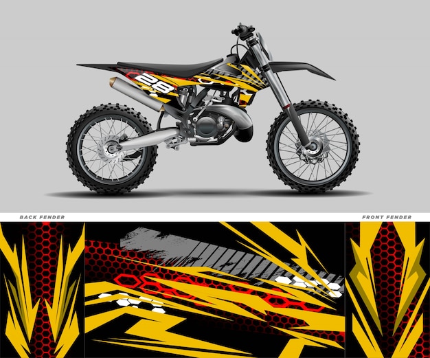 Motocross graphic decal sticker kit