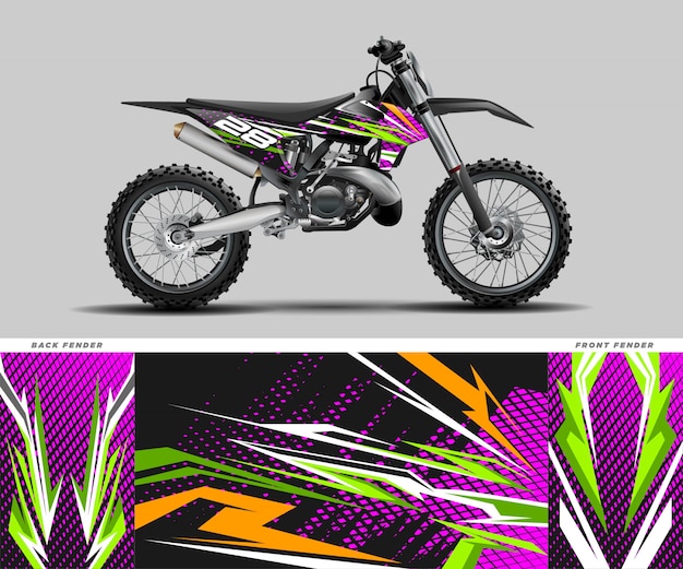 Motocross graphic decal sticker kit