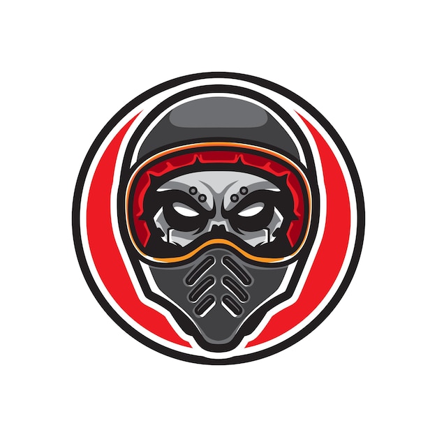 Motor bike emblem sport mascot logo