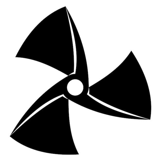 Motor de ícone de parafuso de hélice ou imagem do motor tipo de refrigerador do ventilador de ar ilustração vetorial isolada no fundo branco