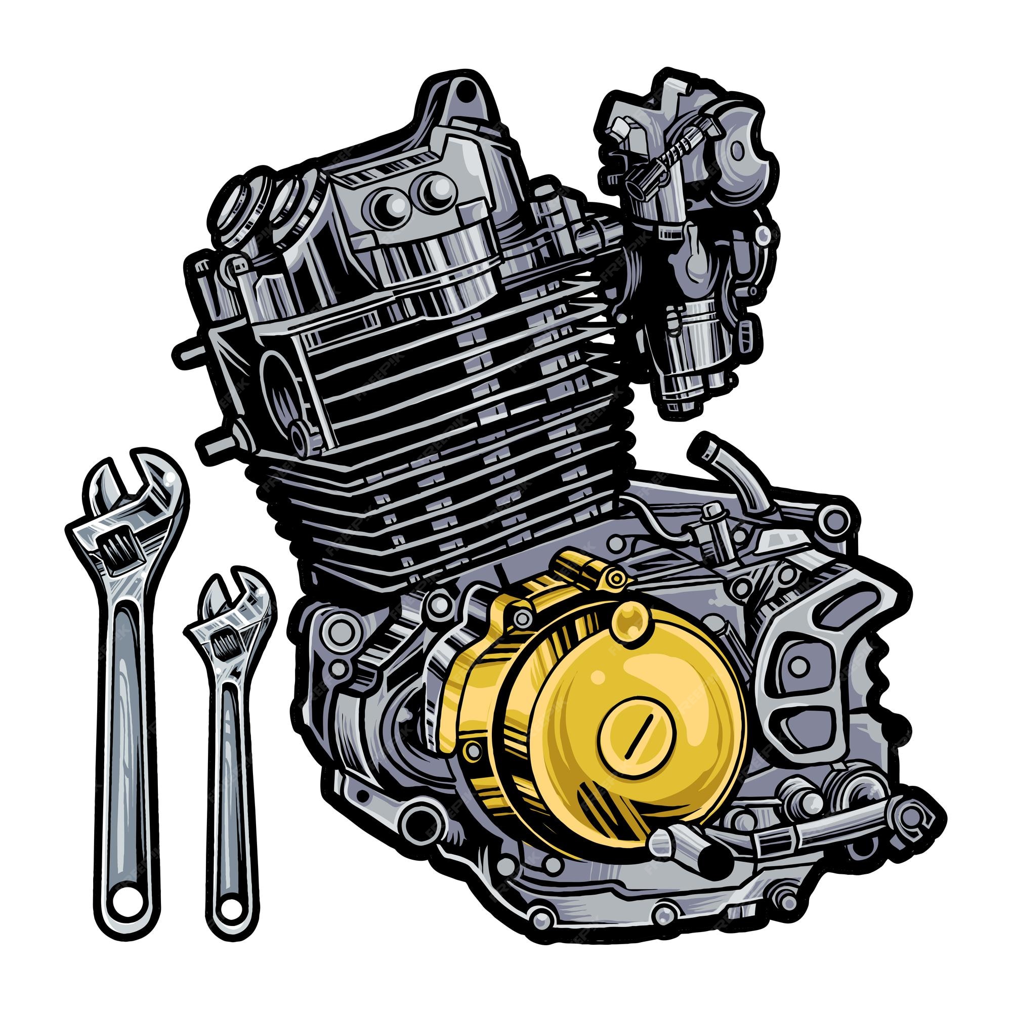 Baixar - Motor de moto — Ilustração de Stock #82045890