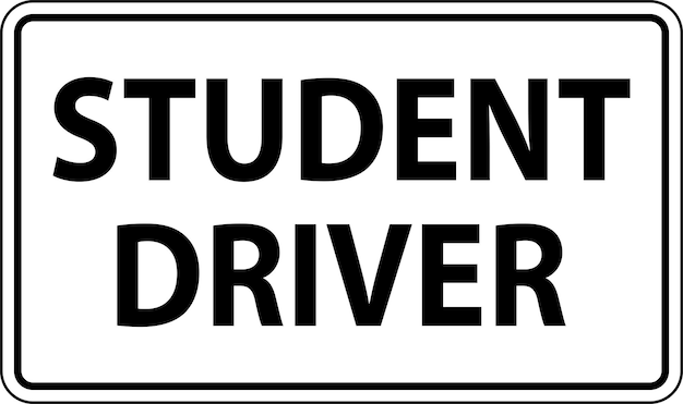Motorista Estudante Automóvel Magnético Sinais Motorista estudante