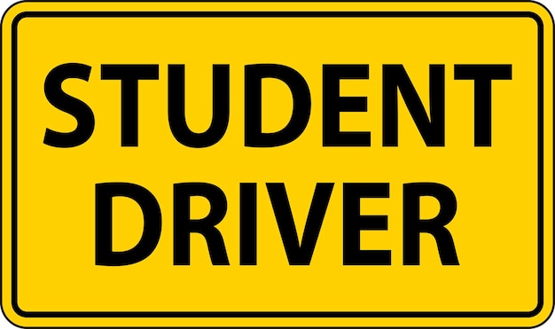 Motorista Estudante Automóvel Magnético Sinais Motorista estudante