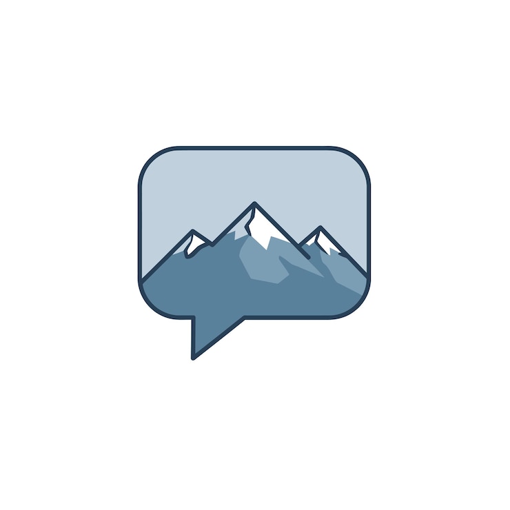 Vetor mountain peak chat (chateio do pico da montanha)