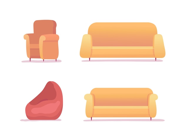 Móveis para descansar e relaxar conjunto sofá sofá poltrona bolsa macia cadeira para sala de estar design interior escritório quarto em casa item de mobiliário