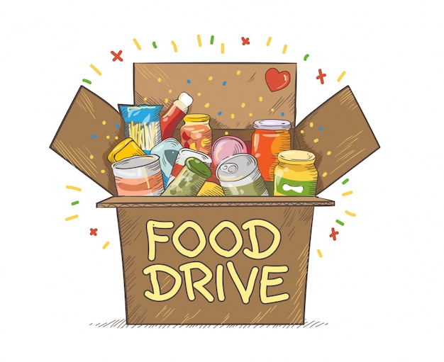 Movimento de caridade da food drive