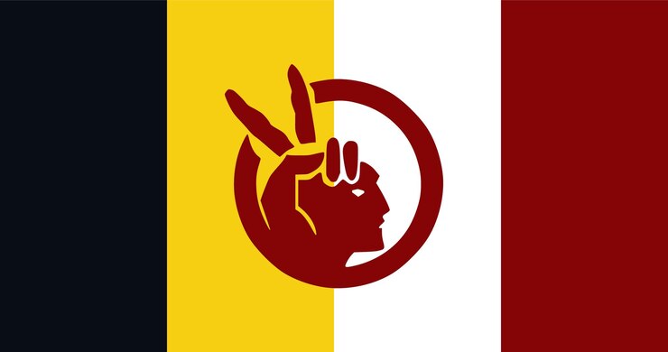 Vetor movimento indiano americano v2 ilustração vector da bandeira de qualidade premium