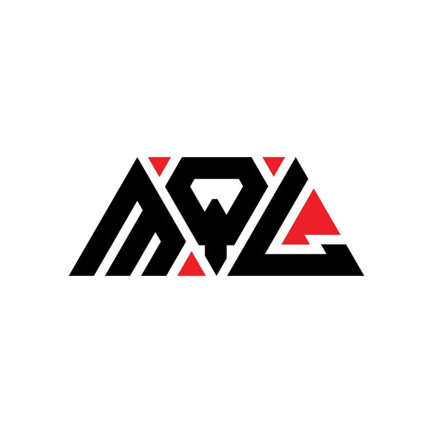 MQL triângulo letra logotipo design com forma de triângulo MQL logotipo triângulo design monograma MQL triángulo vetor logotipo modelo com cor vermelha MQL logo triangular simples elegante e luxuoso Logotipo MQL