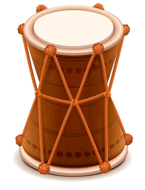 Mridangam tambor de madeira duplo indiano