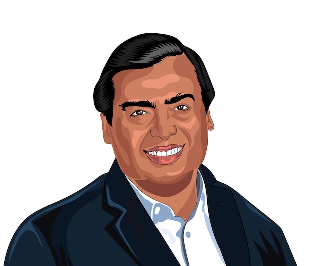 Mukesh ambani ilustração vetorial no fundo