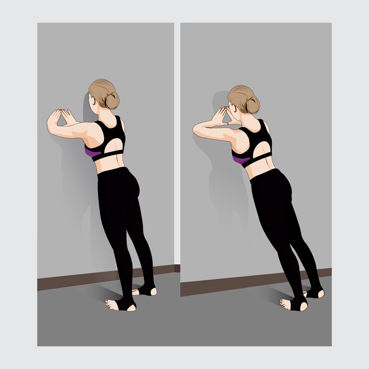 Vetor mulher a fazer exercício.