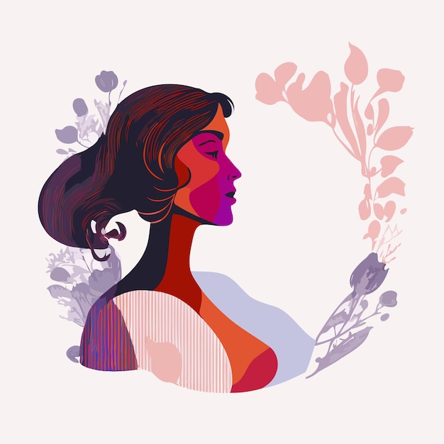 Mulher adulta ilustrando o dia internacional da mulher com personagem fictício