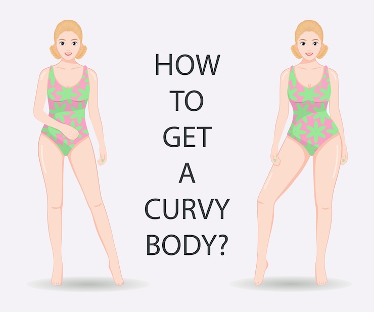Vetor mulher americana bonita em traje de banho como obter um corpo curvilíneo ginásio esportivo e conceito de corpo saudável
