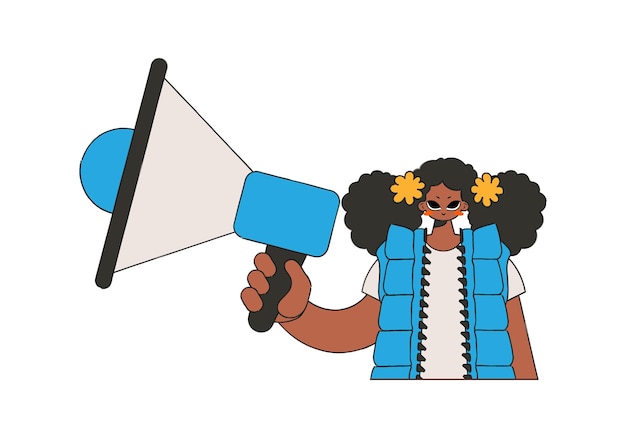 Mulher com megafone simbolizando a busca de pessoas no mercado de trabalho Recrutamento e busca de pessoal
