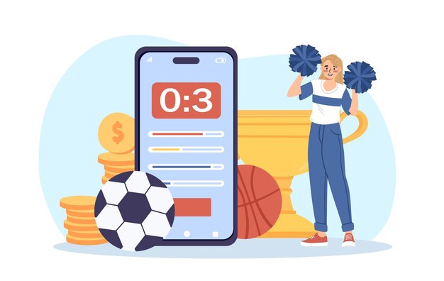 Vetores e ilustrações de Apostas esportivas celular para download gratuito