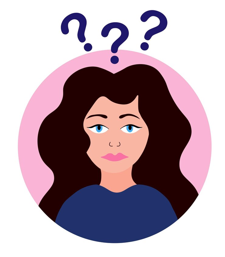 Vetor mulher confusa prioridade de saúde mental conceito de hiperatividade preocupado tdah