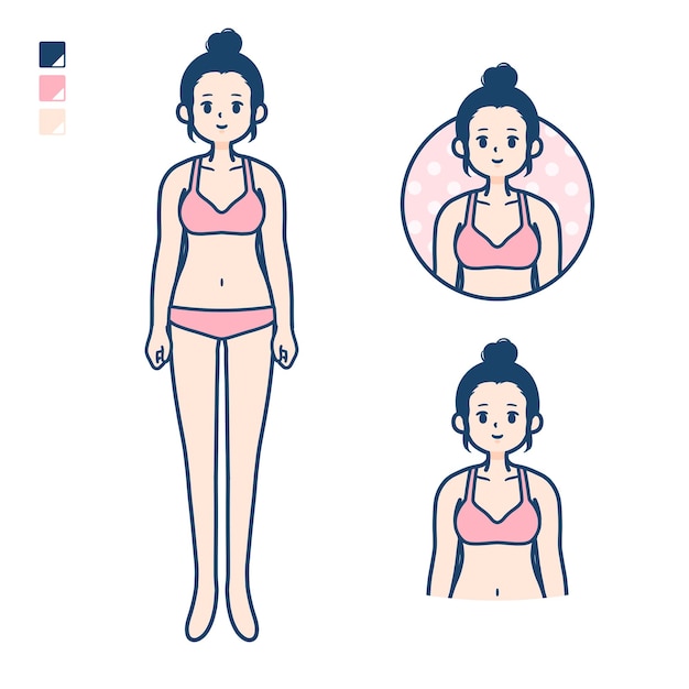 Mulher de lingerie simplesSorriso