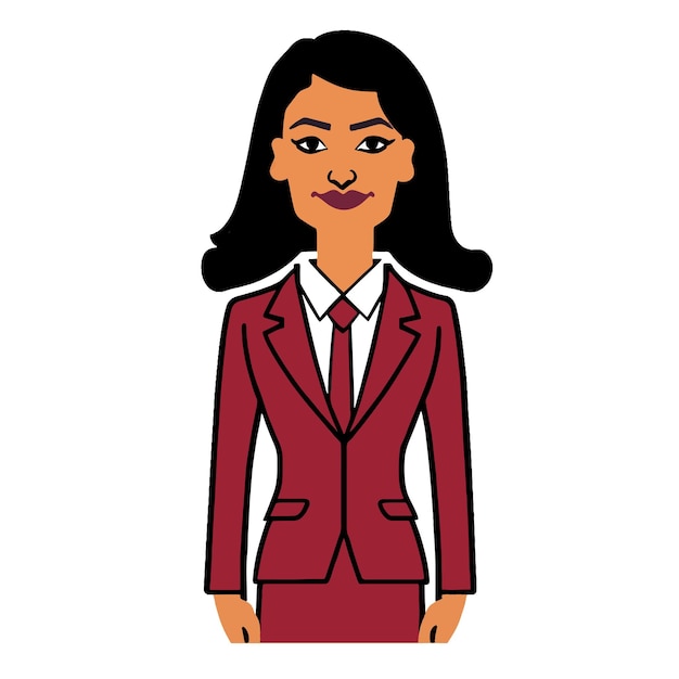 Vetor mulher de negócios ícone avatar símbolo sinal vetorial plano isolado em fundo branco