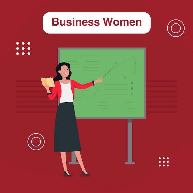 Mulher de negócios, uma linda jovem trabalhando empresária criativa