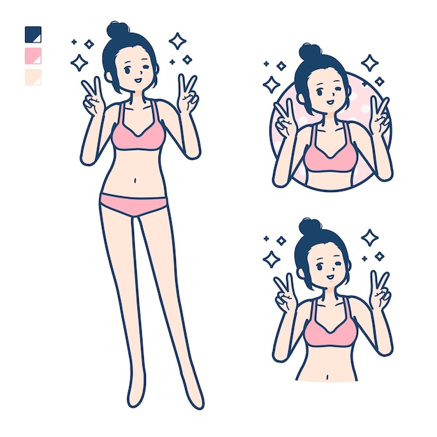 Mulher de roupa íntima simplesSinal de paz
