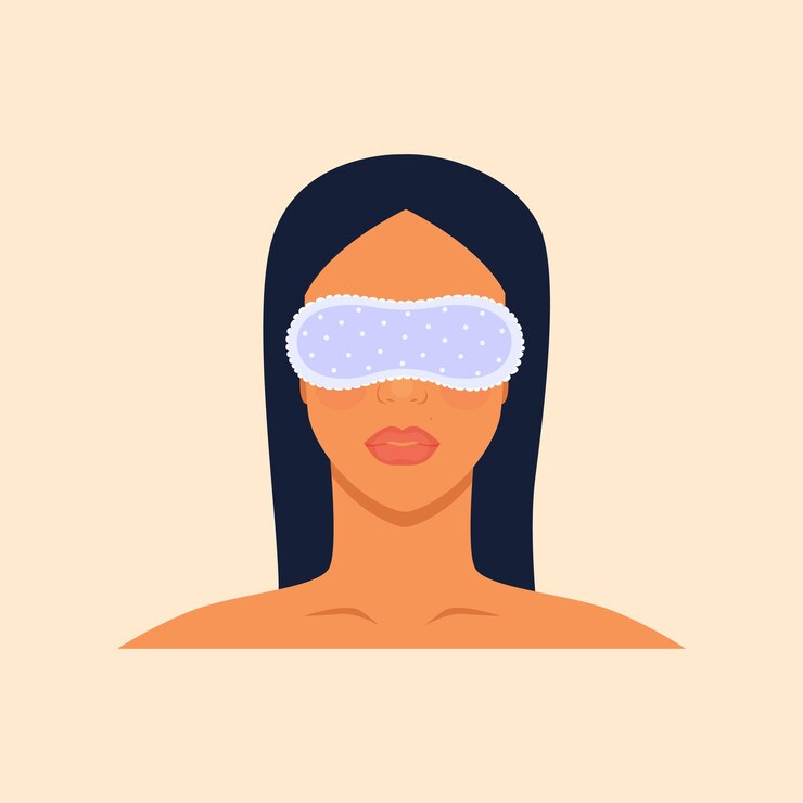 Vetor mulher dormindo na cama em estilo simples